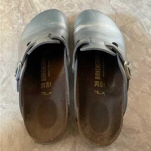 Birkenstock Silver Clogs